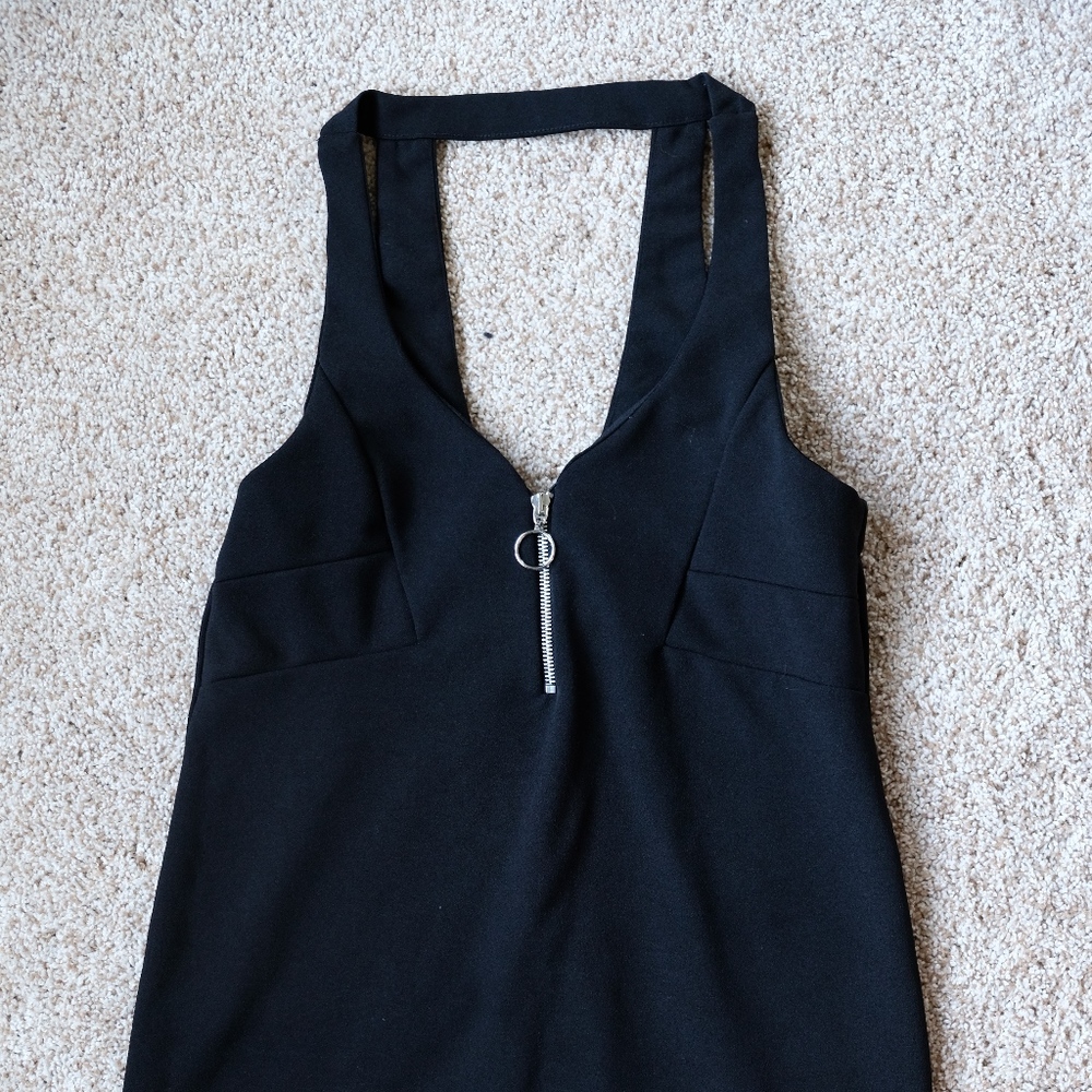 🍒Zara, Black Zip Dress